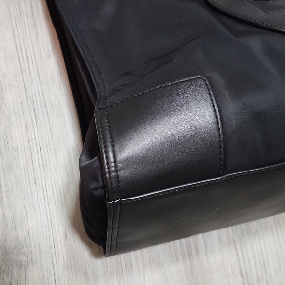 Tory Burch Ella Black Nylon Tote HandBag - Picture 5 of 17